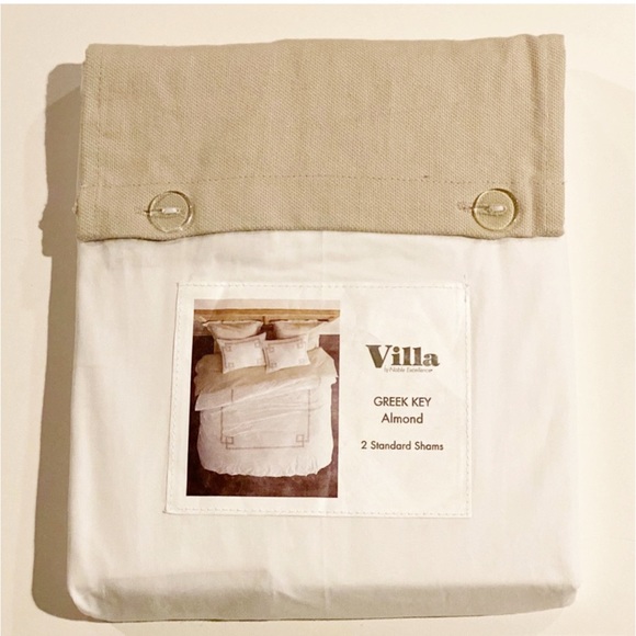 NEW Greek Key Pebble 2 Standard Shams - Picture 3 of 5